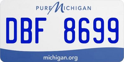 MI license plate DBF8699