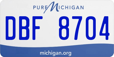 MI license plate DBF8704