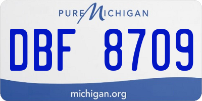MI license plate DBF8709