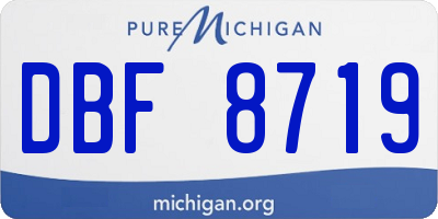 MI license plate DBF8719