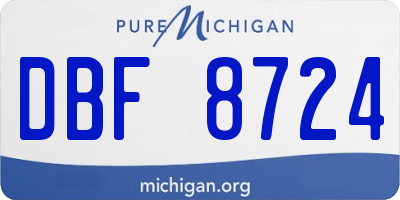 MI license plate DBF8724