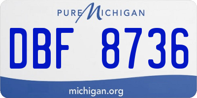 MI license plate DBF8736