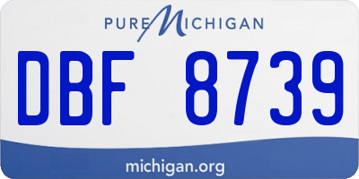 MI license plate DBF8739