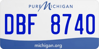 MI license plate DBF8740