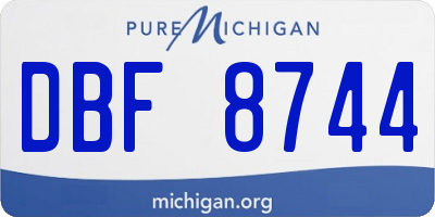 MI license plate DBF8744