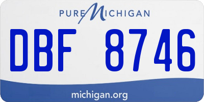 MI license plate DBF8746