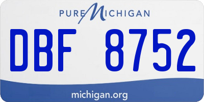 MI license plate DBF8752