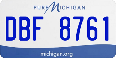 MI license plate DBF8761
