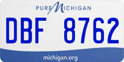 MI license plate DBF8762