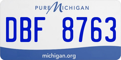 MI license plate DBF8763