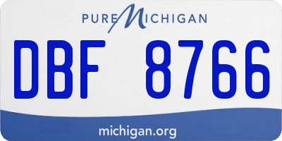 MI license plate DBF8766