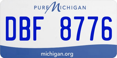 MI license plate DBF8776