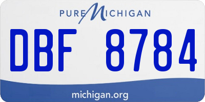 MI license plate DBF8784