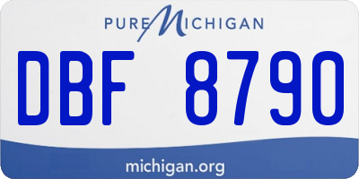 MI license plate DBF8790