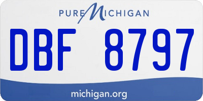 MI license plate DBF8797