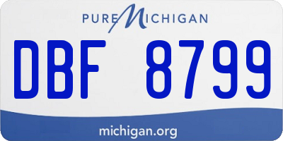 MI license plate DBF8799