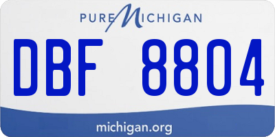 MI license plate DBF8804
