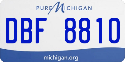 MI license plate DBF8810