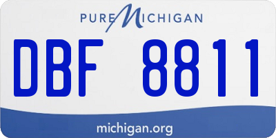 MI license plate DBF8811