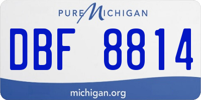 MI license plate DBF8814