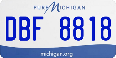 MI license plate DBF8818