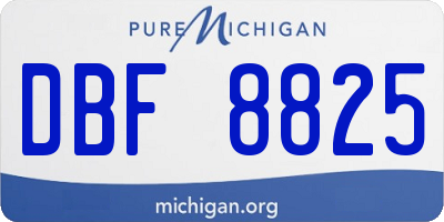 MI license plate DBF8825