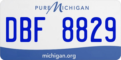 MI license plate DBF8829