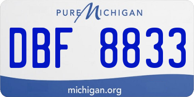 MI license plate DBF8833