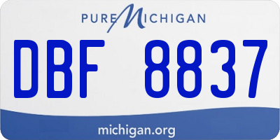 MI license plate DBF8837