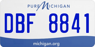 MI license plate DBF8841