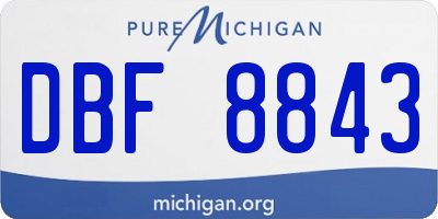 MI license plate DBF8843