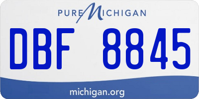 MI license plate DBF8845