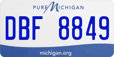 MI license plate DBF8849