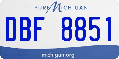 MI license plate DBF8851