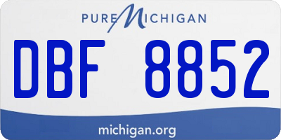 MI license plate DBF8852