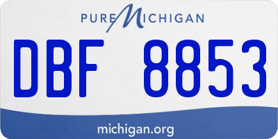 MI license plate DBF8853