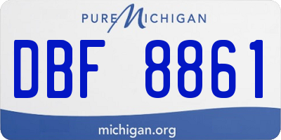 MI license plate DBF8861