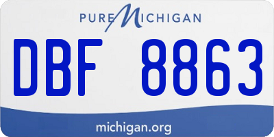 MI license plate DBF8863
