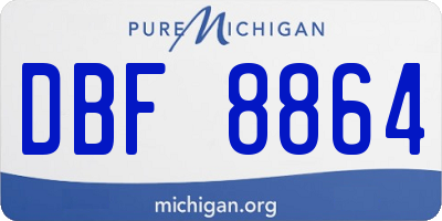 MI license plate DBF8864