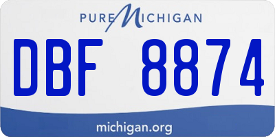 MI license plate DBF8874
