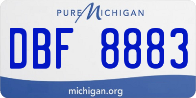 MI license plate DBF8883
