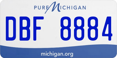 MI license plate DBF8884