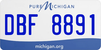 MI license plate DBF8891