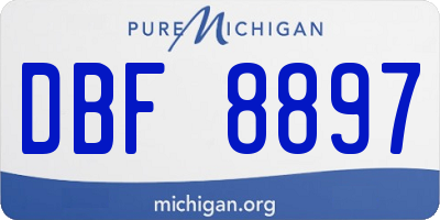 MI license plate DBF8897
