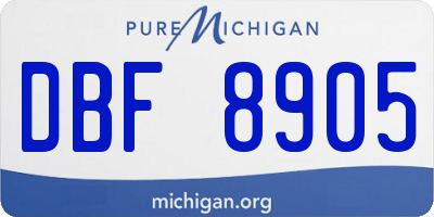MI license plate DBF8905
