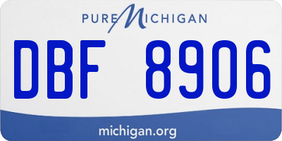 MI license plate DBF8906