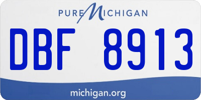 MI license plate DBF8913