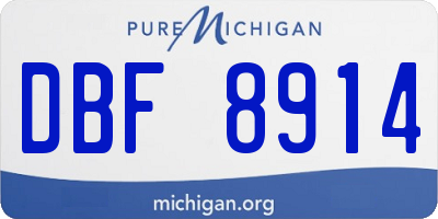 MI license plate DBF8914