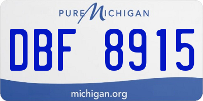 MI license plate DBF8915