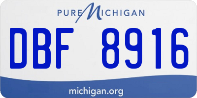 MI license plate DBF8916